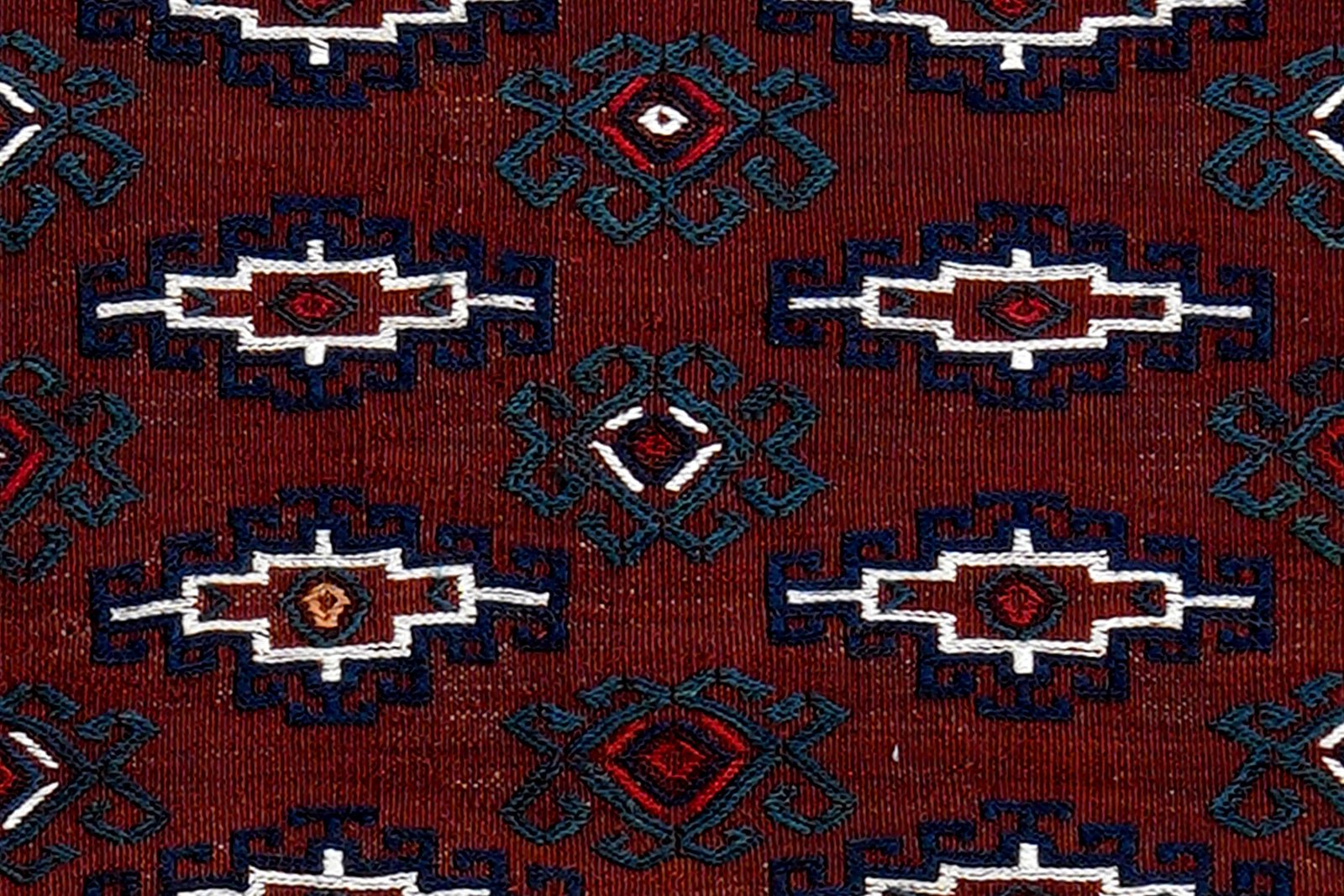 Kelim Turkman — Handmade, 112x46 cm, Brown, 100% Virgin Wool | View 5
