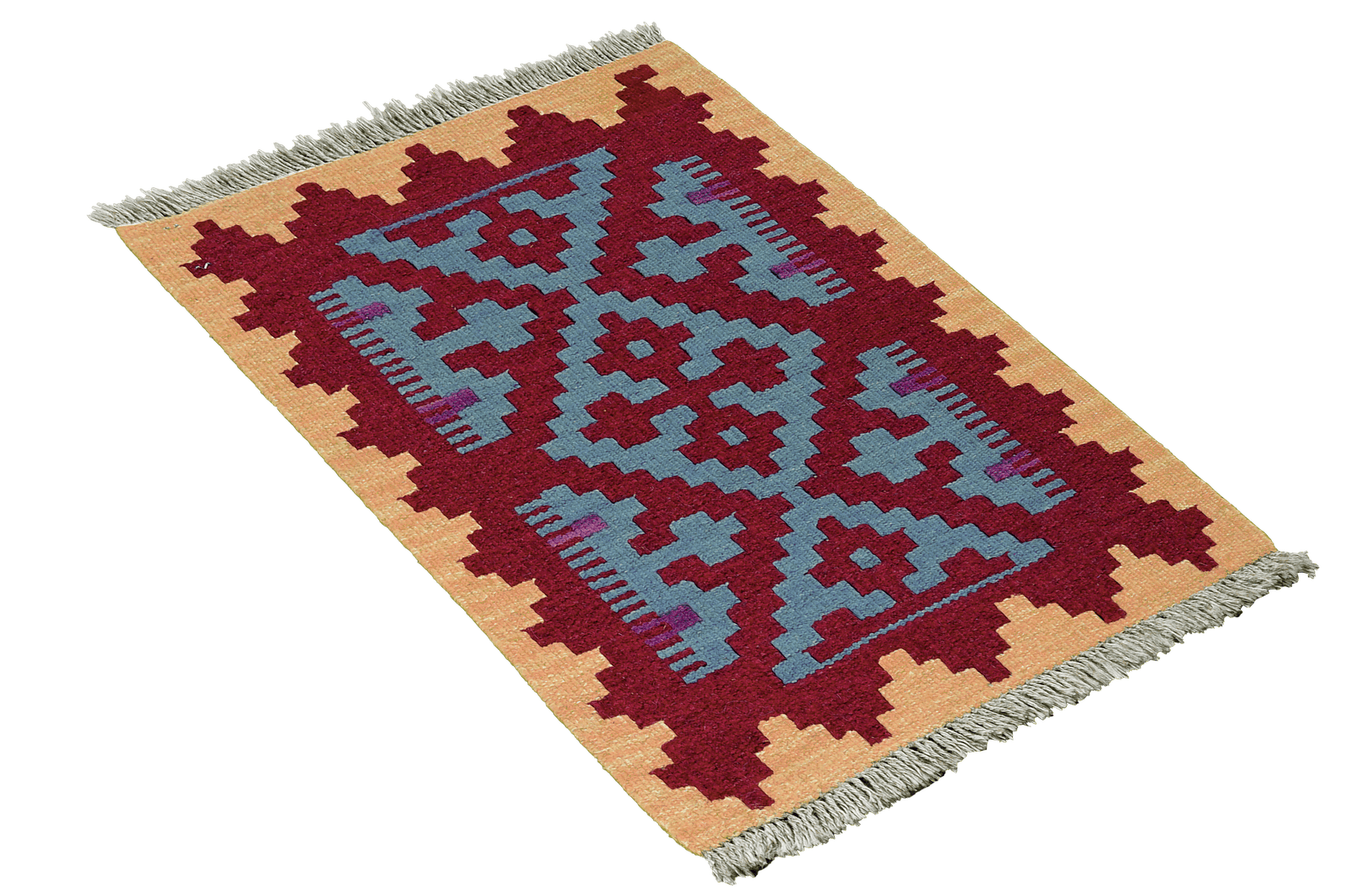 Kelim Gashgai — Handmade, 45x63 cm, Red, 100% Virgin Wool | View 4