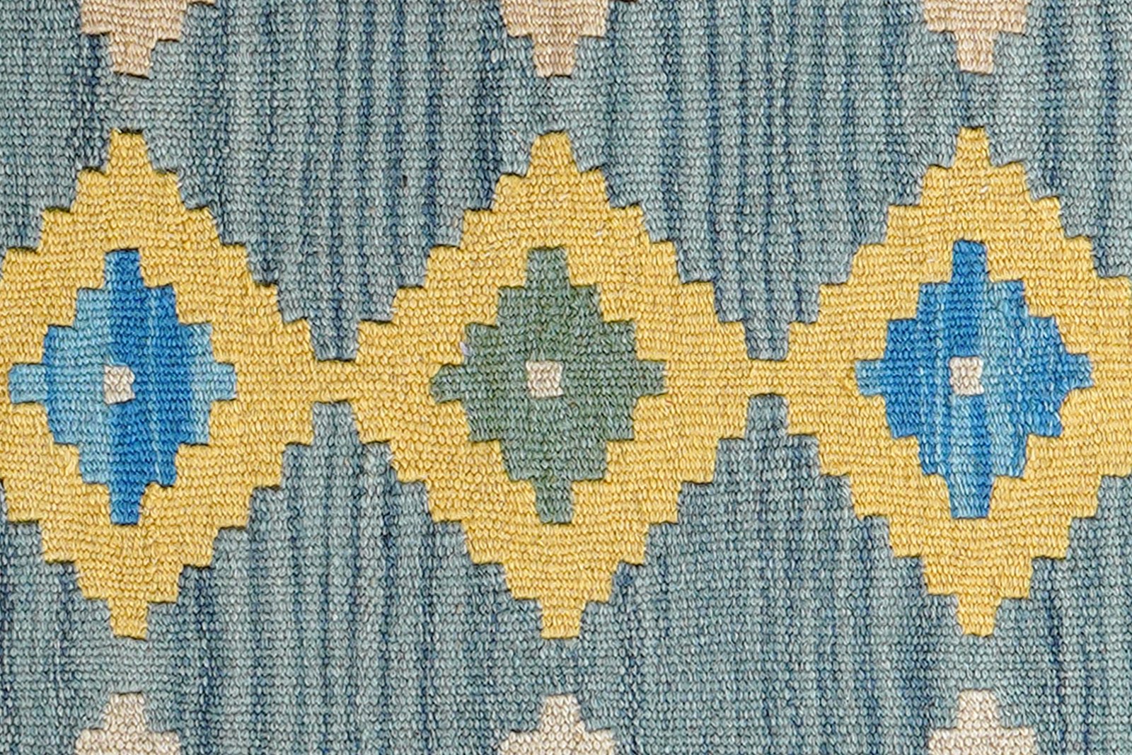 Kelim Gashgai — Handmade, 66x87 cm, Blue, 100% Virgin Wool | View 5