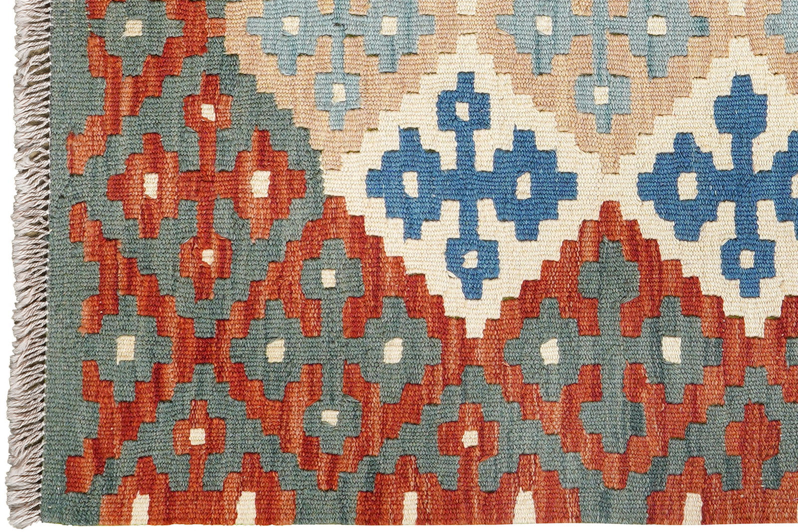 Kelim Gashgai — Handgefertigt, 123x87 cm, Bunt, 100% Virgin Wool | View 4