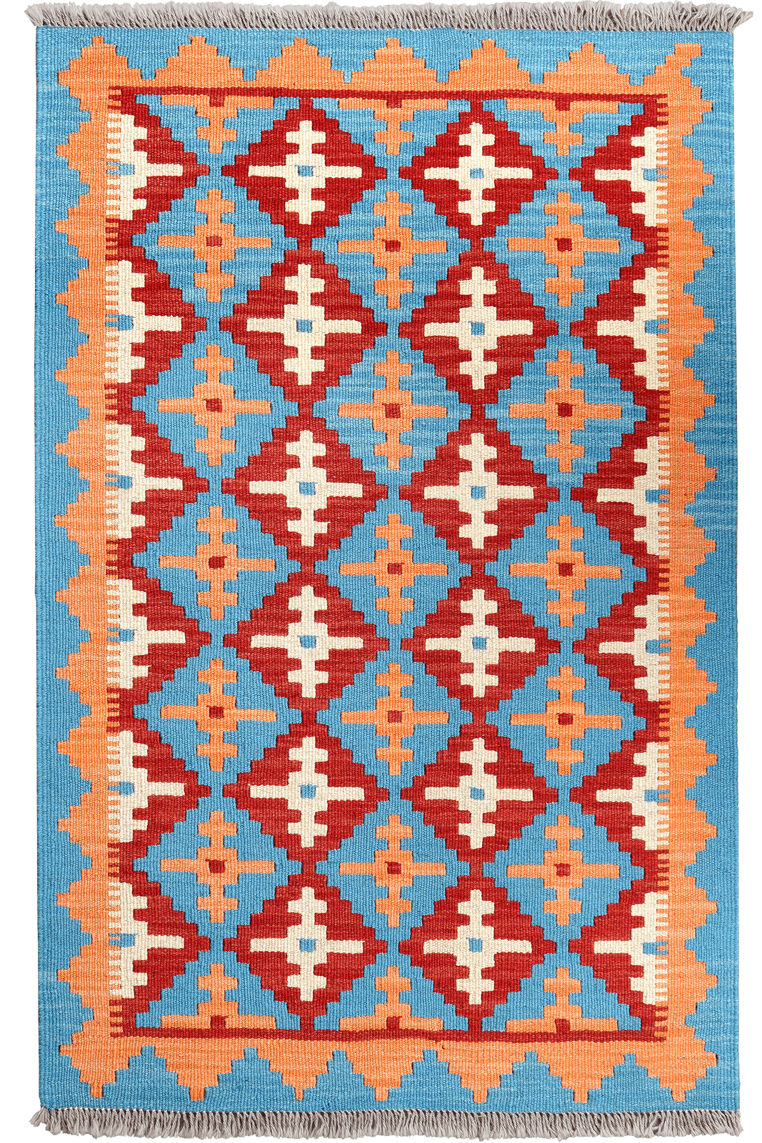 Kelim Gashgai — Handmade, 82x129 cm, Red, 100% Virgin Wool | Main view