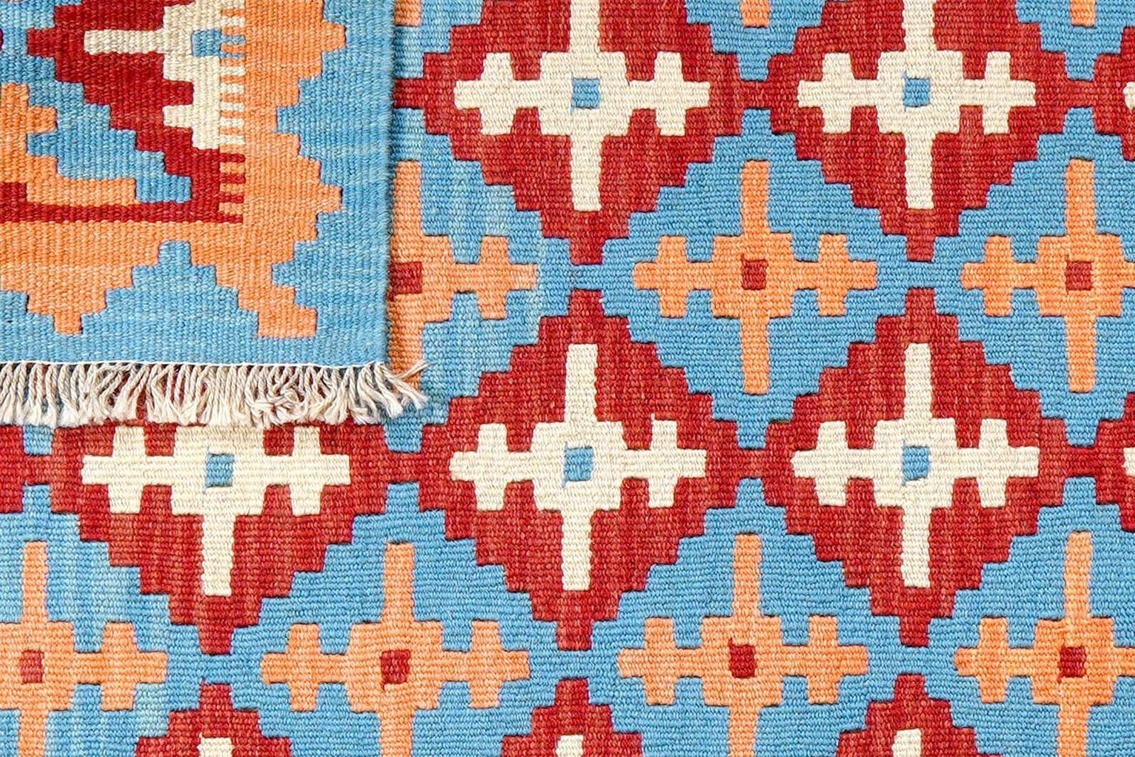 Kelim Gashgai — Handmade, 82x129 cm, Red, 100% Virgin Wool | View 6