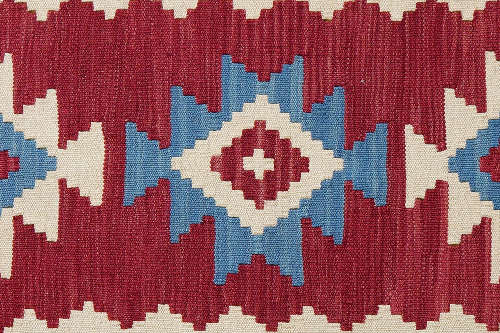 Kelim Gashgai — Handmade, 105x150 cm, Red, 100% Virgin Wool | View 5