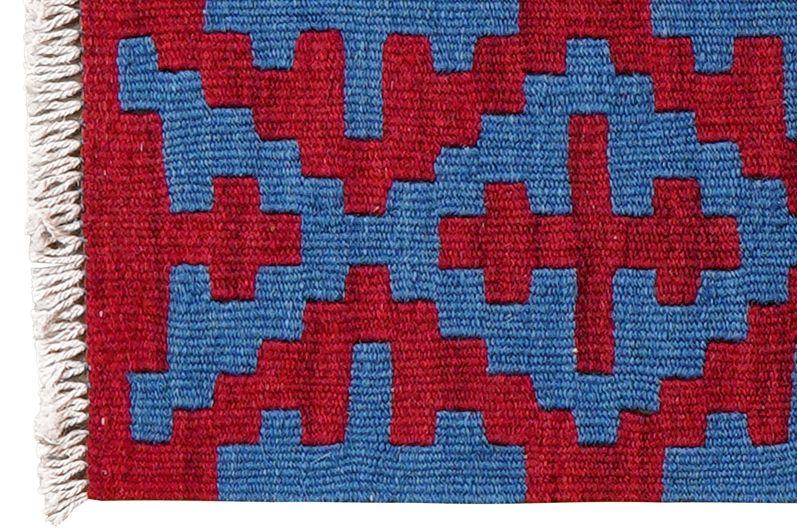 Kelim Gashgai — Handmade, 42x59 cm, Red, 100% Virgin Wool | View 3