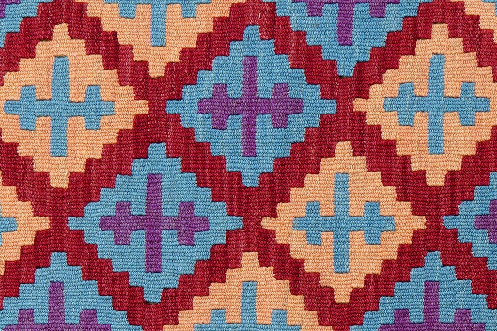 Kelim Gashgai — Handmade, 82x126 cm, Red, 100% Virgin Wool | View 5