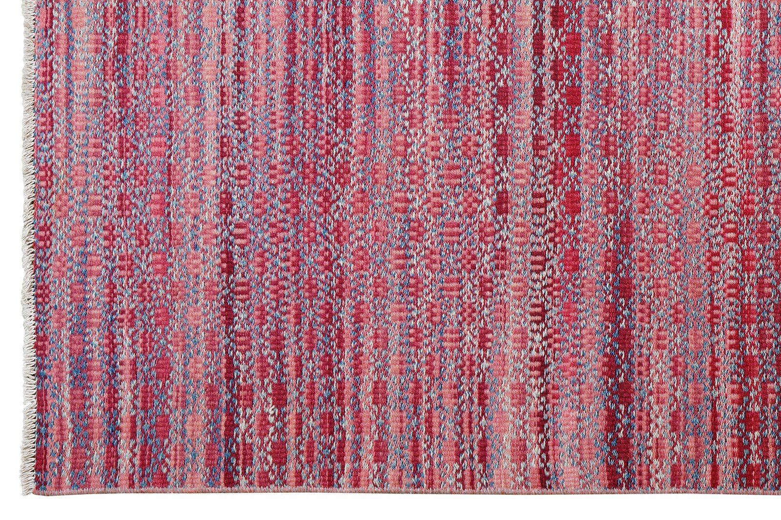 Kelim — Handmade, 147x195 cm, Red, 100% Virgin Wool | View 3