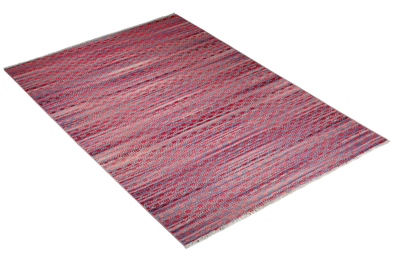 Kelim — Handmade, 147x195 cm, Red, 100% Virgin Wool | View 4