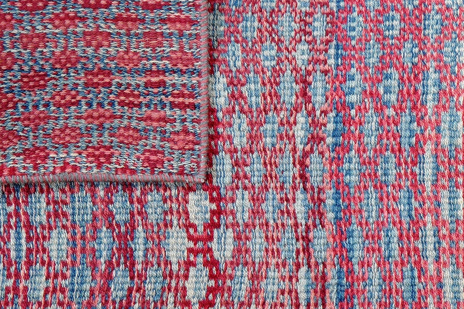 Kelim — Handmade, 103x147 cm, Pink, 100% Virgin Wool | View 6