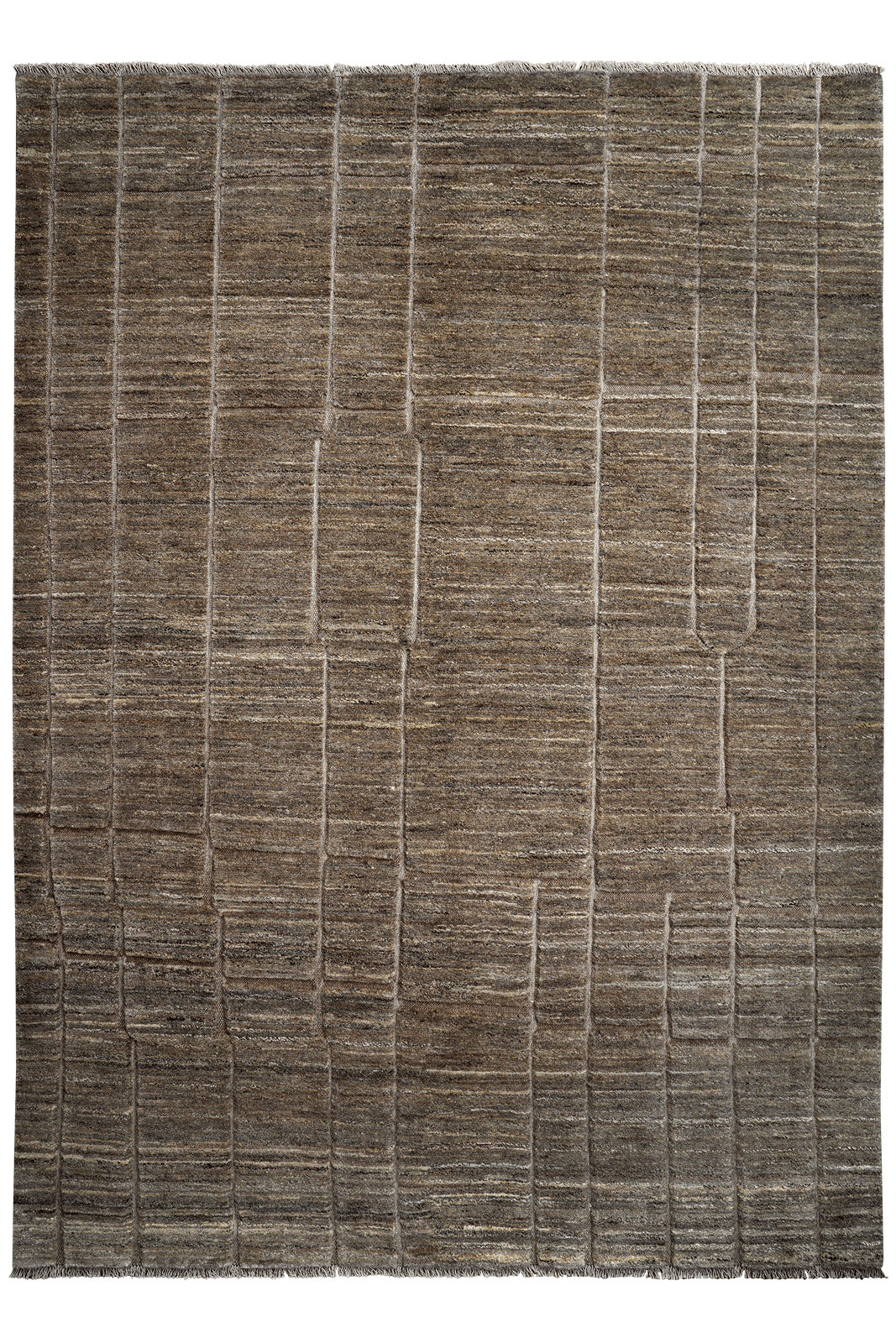 Gabbeh Basi — Hand-knotted, 207x285 cm, Grey, 100% Virgin Wool | Main view