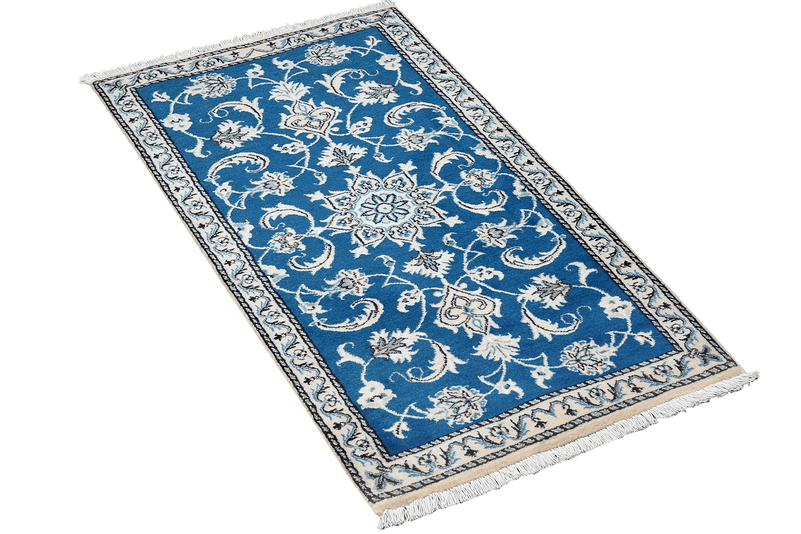 Nain 12La — Hand-knotted, 70x139 cm, Blue, 100% Virgin Wool | View 4
