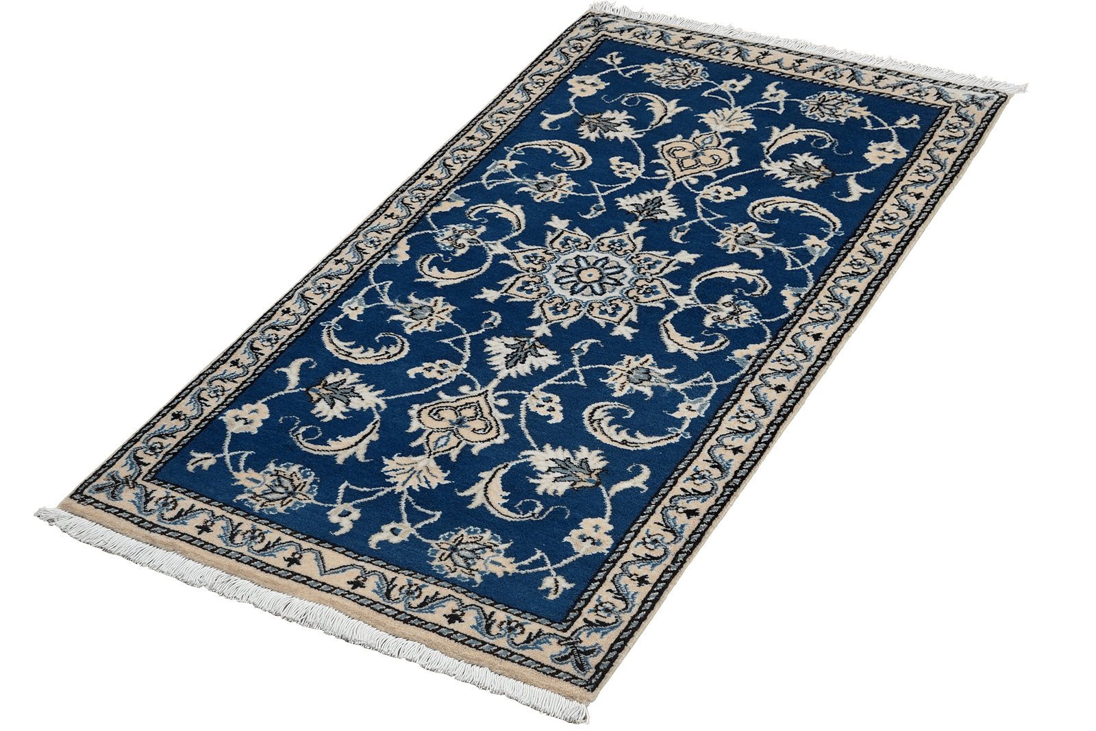 Nain 12La — Hand-knotted, 70x139 cm, Blue, 100% Virgin Wool | View 5