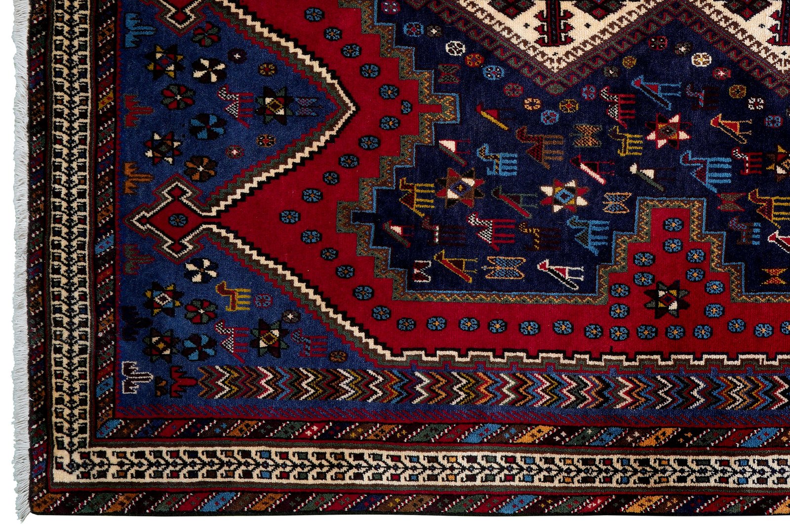 Afshar — Hand-knotted, 167x245 cm, Red, 100% Virgin Wool | View 3