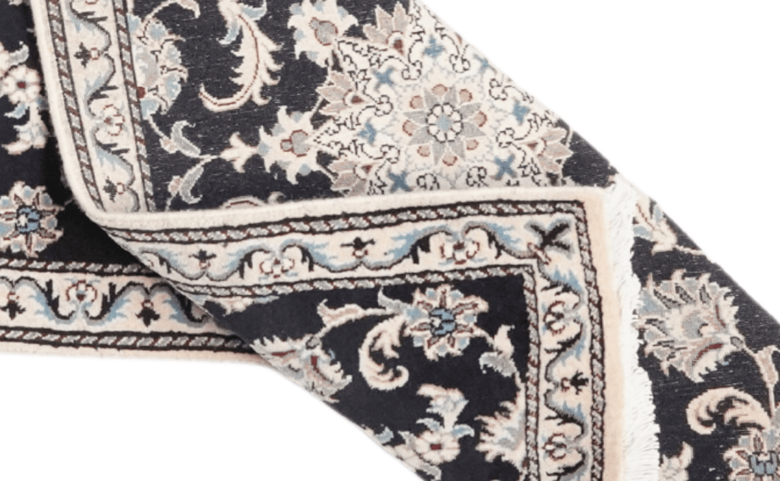 Nain 12La — Hand-knotted, 78x376 cm, Blue, 100% Virgin Wool | View 5