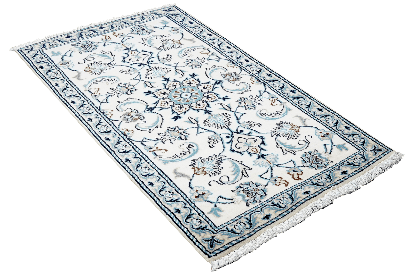 Nain 12La — Hand-knotted, 66x135 cm, Beige, 100% Virgin Wool | View 4