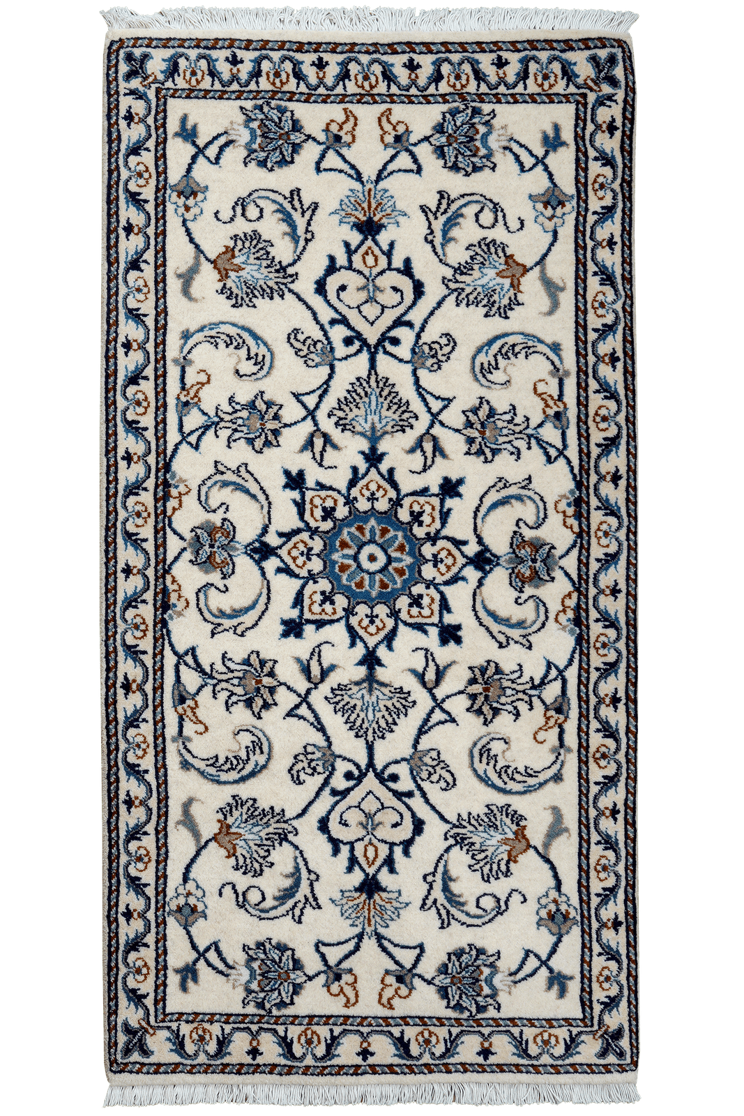 Nain 12La — Hand-knotted, 70x138 cm, Beige, 100% Virgin Wool | Main view