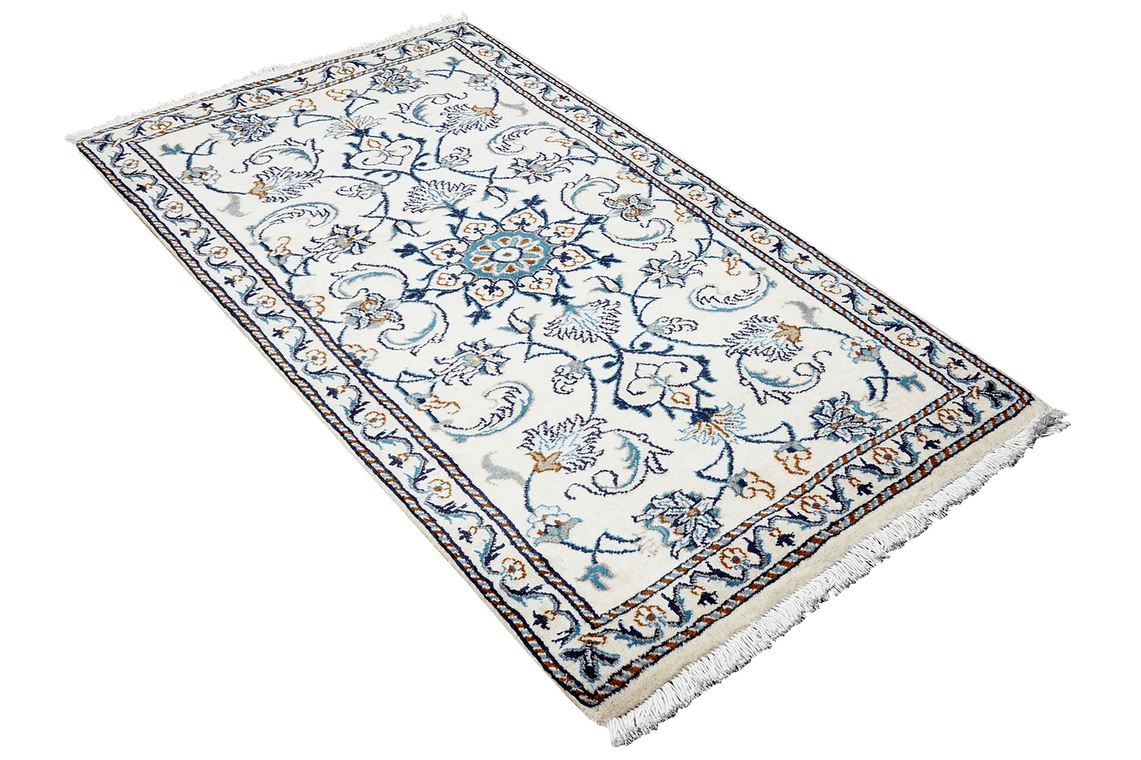 Nain 12La — Hand-knotted, 70x138 cm, Beige, 100% Virgin Wool | View 4