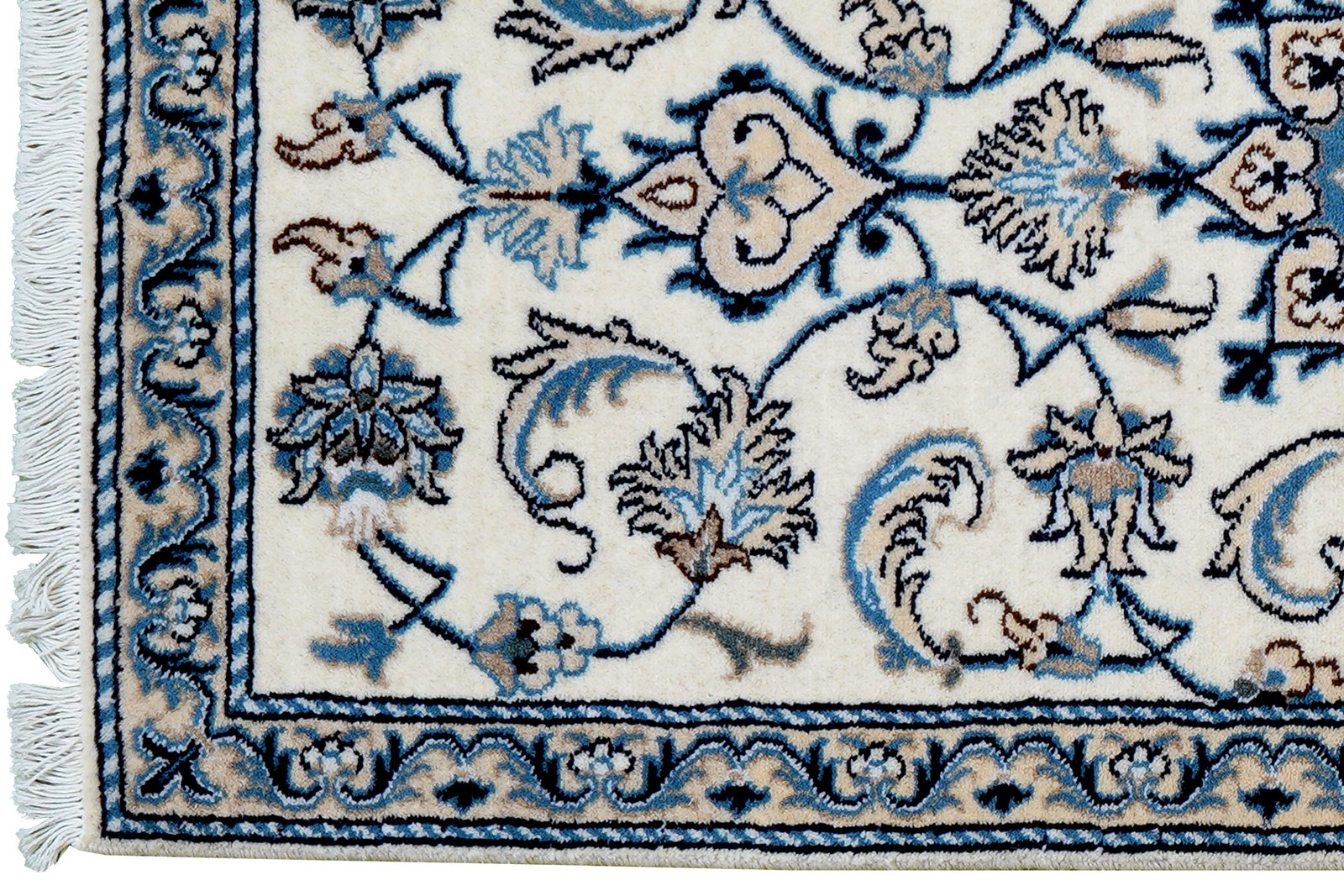 Nain 12La — Hand-knotted, 68x135 cm, Beige, 100% Virgin Wool | View 3