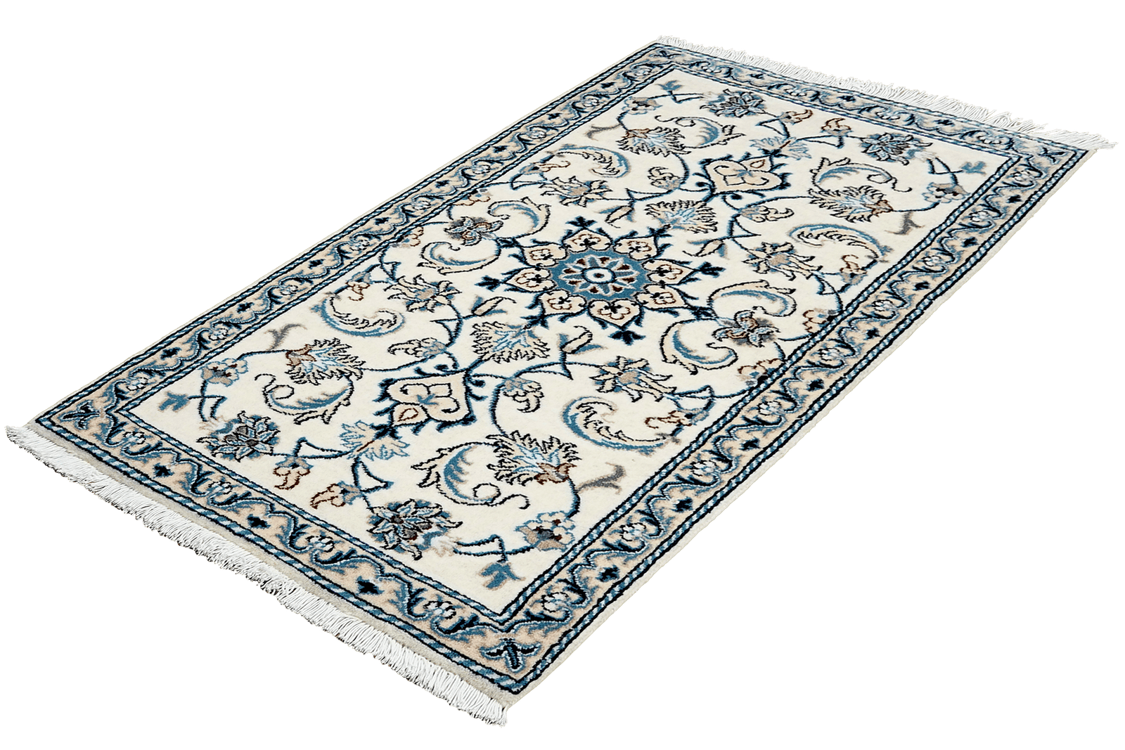 Nain 12La — Hand-knotted, 68x135 cm, Beige, 100% Virgin Wool | View 5