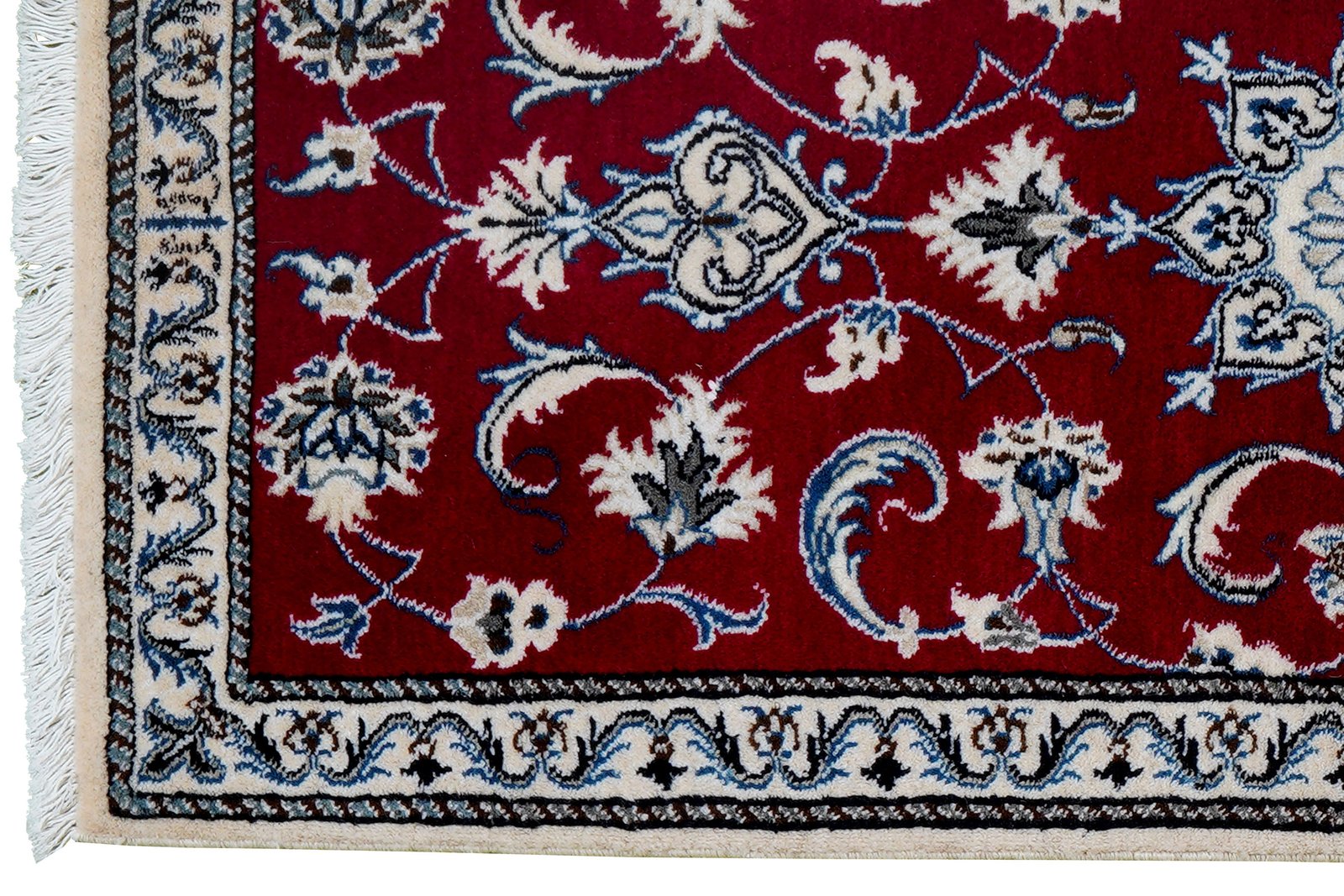 Nain 12La — Hand-knotted, 69x138 cm, Red, 100% Virgin Wool | View 3