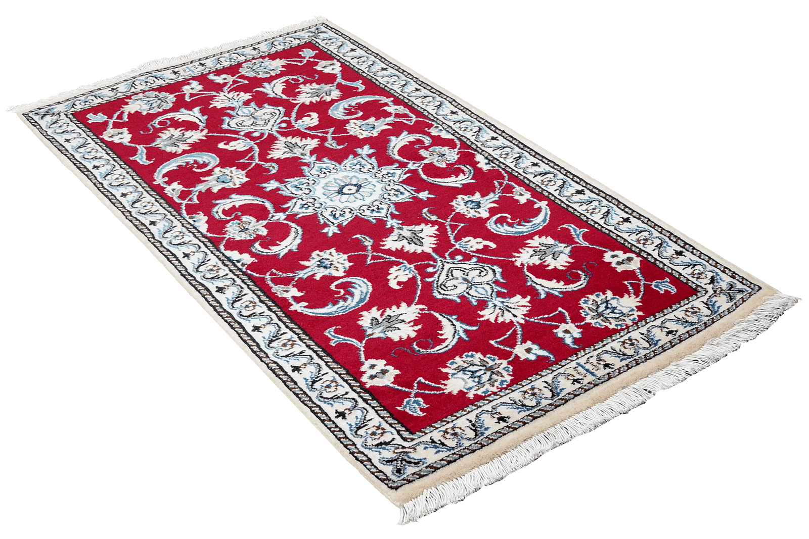 Nain 12La — Hand-knotted, 69x138 cm, Red, 100% Virgin Wool | View 4