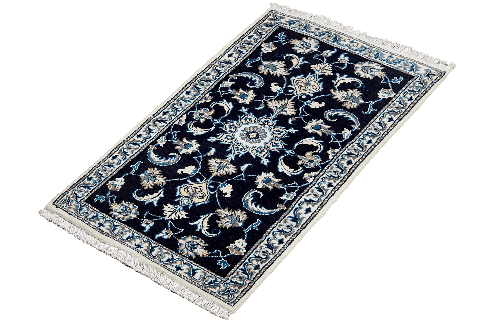 Nain 12La — Hand-knotted, 67x144 cm, Blue, 100% Virgin Wool | View 5