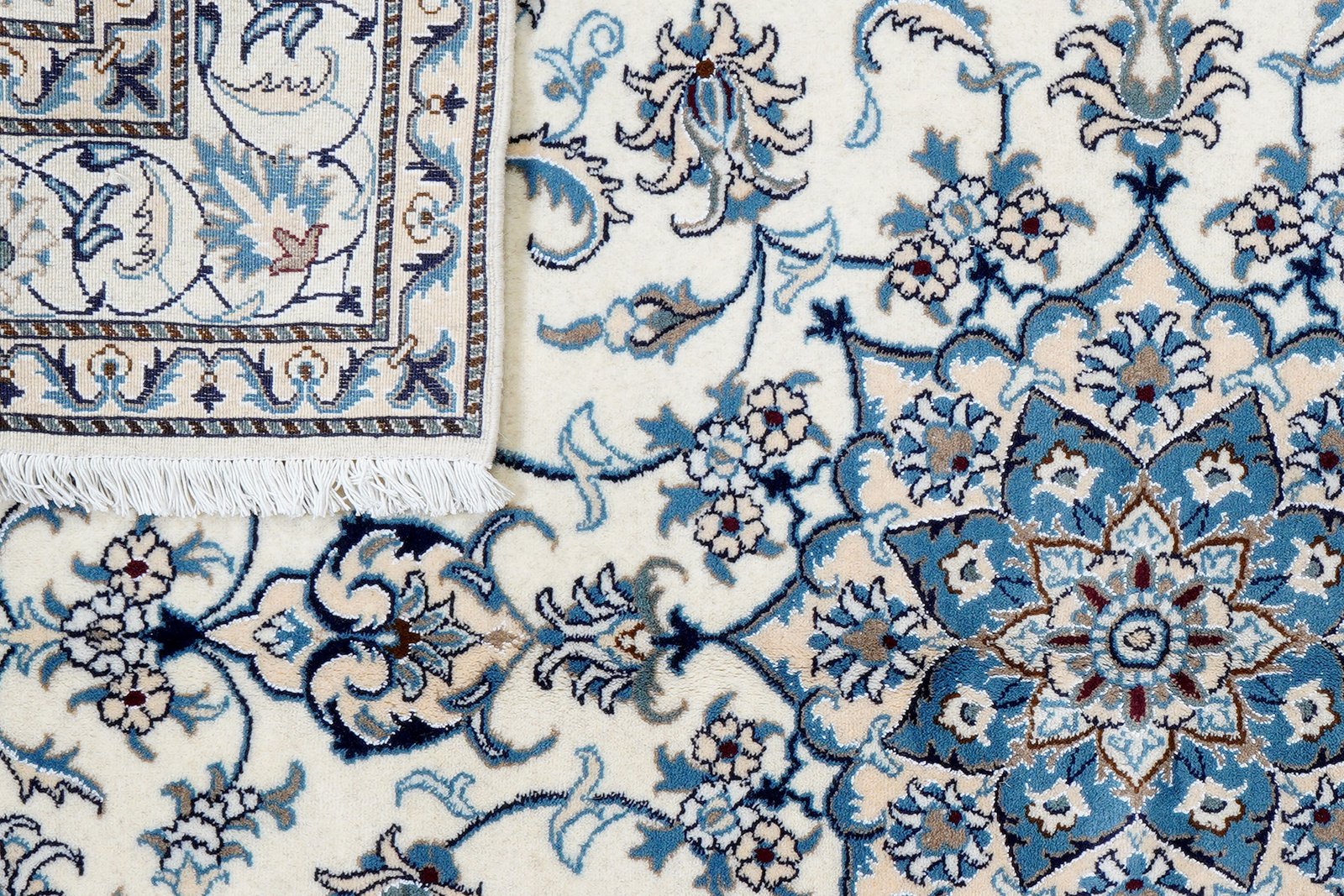 Nain 12La — Hand-knotted, 167x227 cm, Beige, 100% Virgin Wool | View 7
