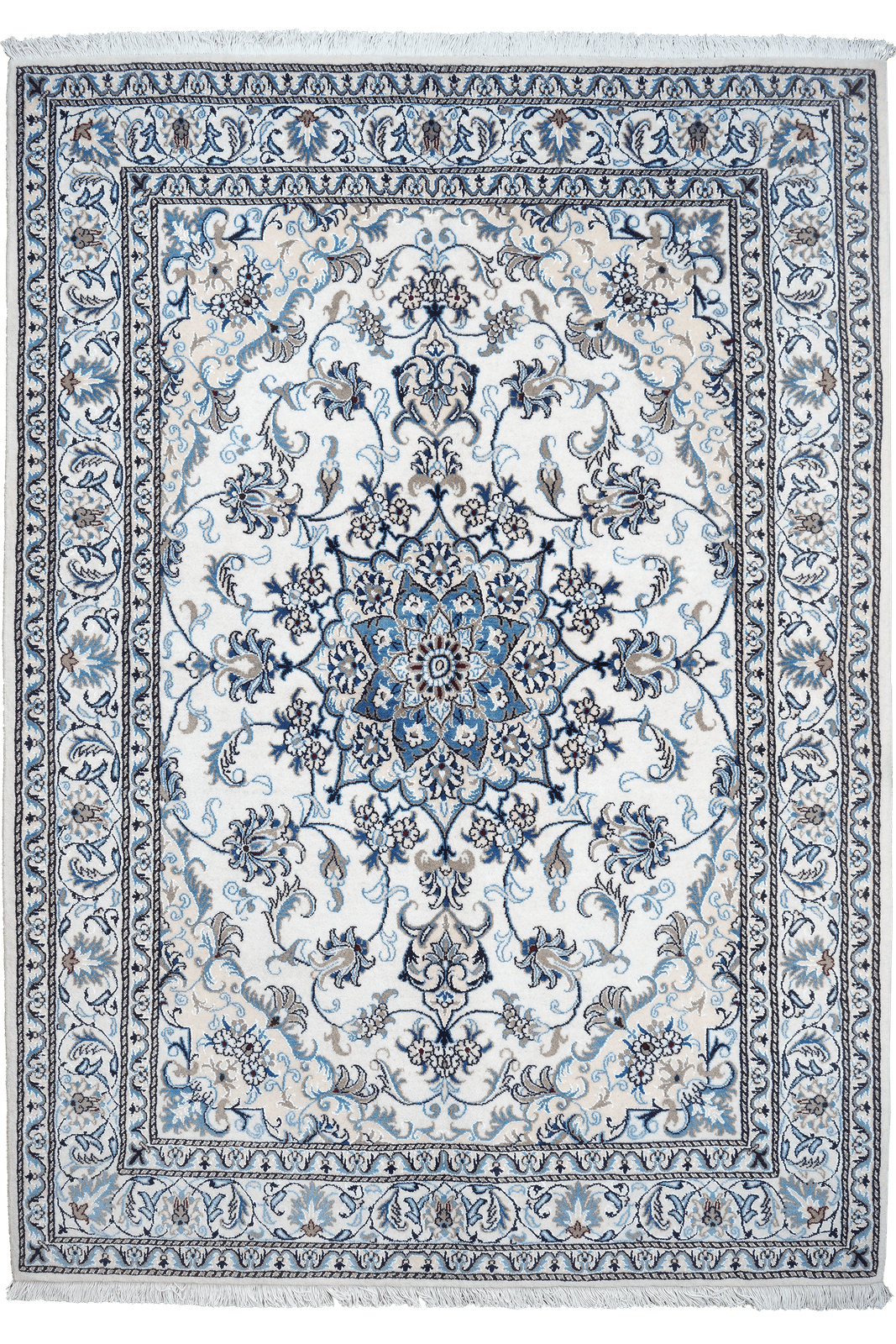 Nain 12La — Hand-knotted, 166x231 cm, Beige, 100% Virgin Wool | Main view
