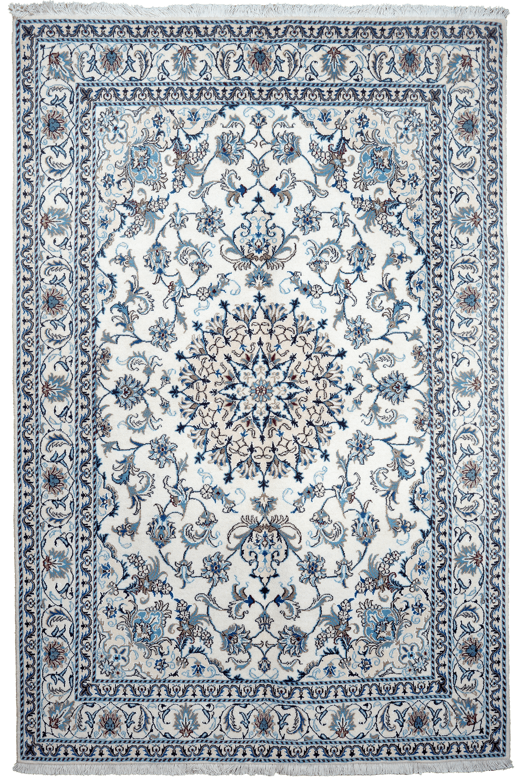 Nain 12La — Hand-knotted, 157x240 cm, Beige, 100% Virgin Wool | Main view