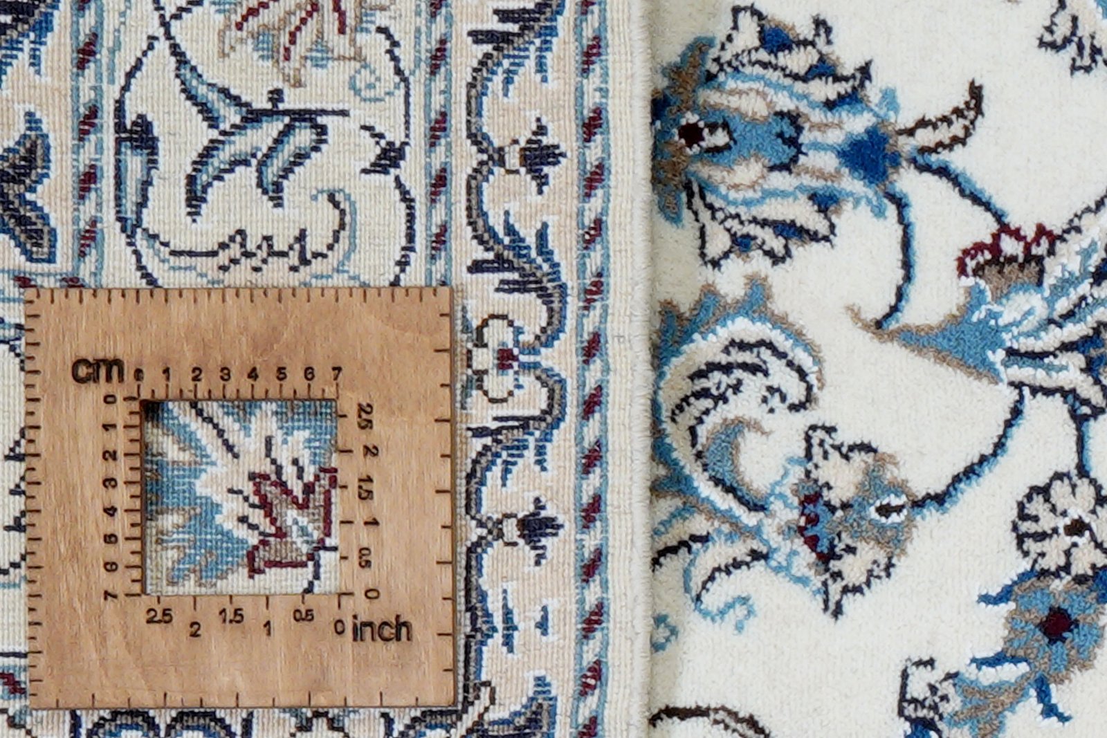 Nain 12La — Hand-knotted, 157x240 cm, Beige, 100% Virgin Wool | View 8