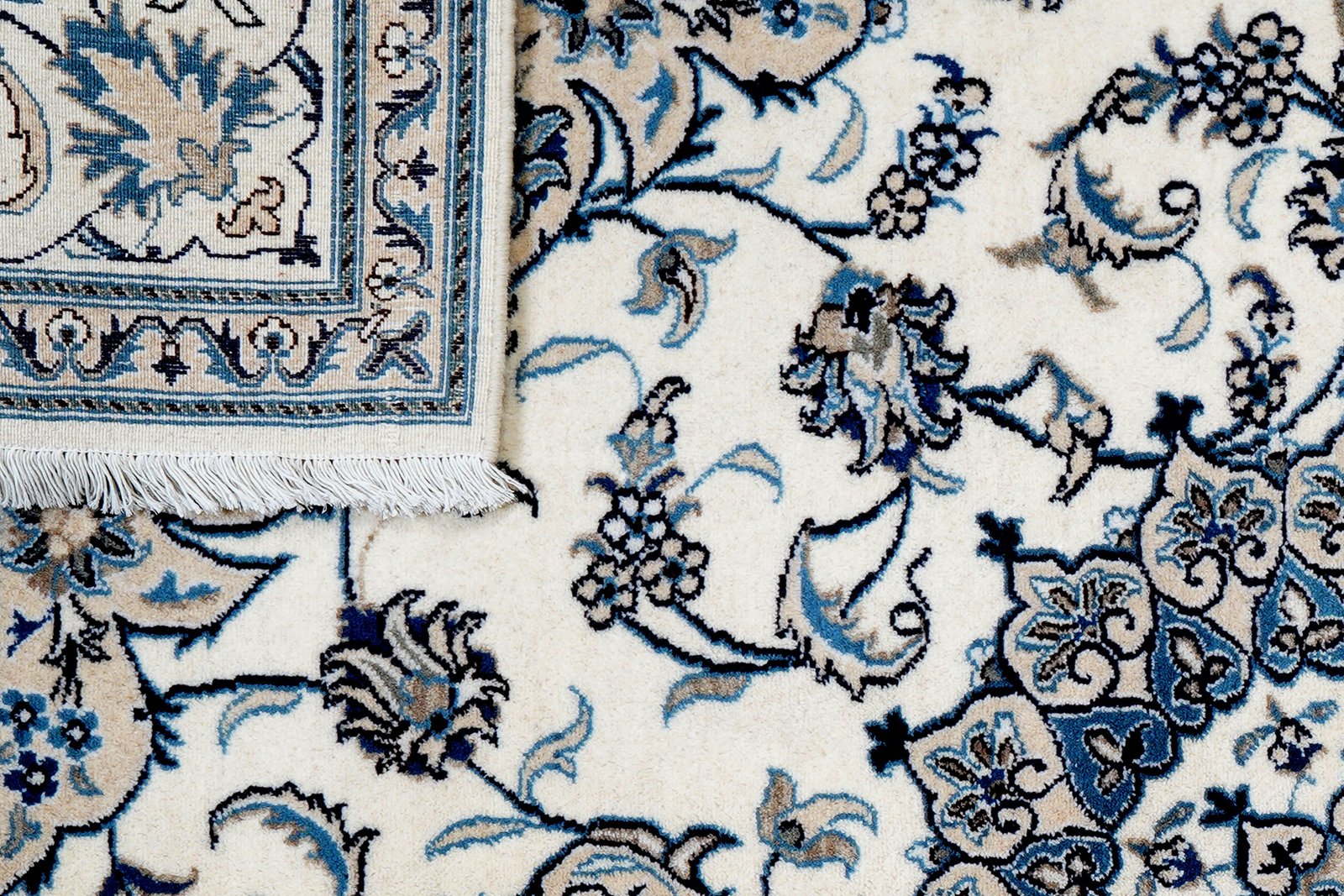 Nain 12La — Hand-knotted, 195x240 cm, Beige, 100% Virgin Wool | View 7