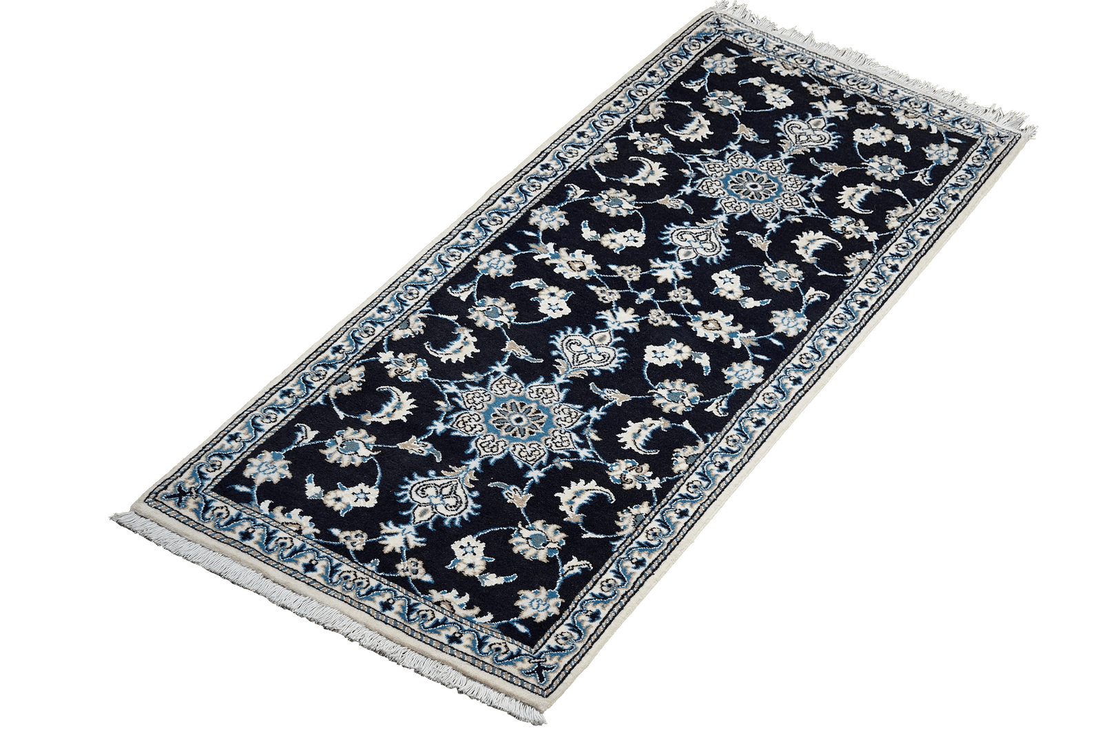 Nain 12La — Hand-knotted, 76x197 cm, Blue, 100% Virgin Wool | View 5