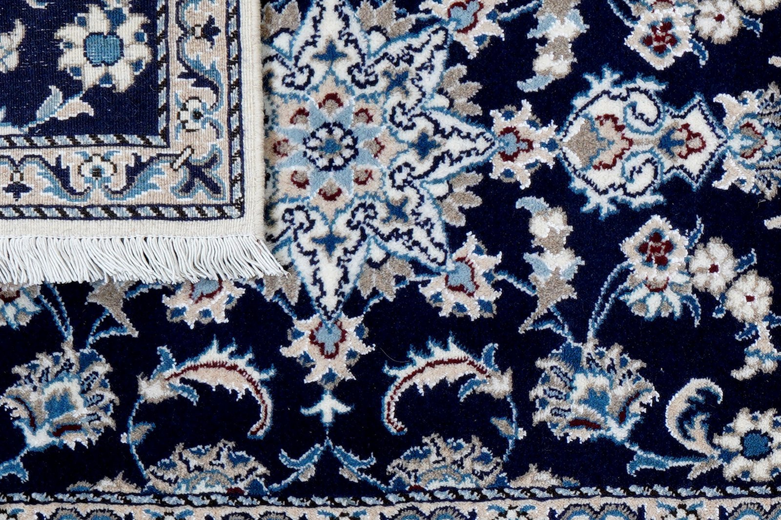 Nain 12La — Hand-knotted, 75x189 cm, Blue, 100% Virgin Wool | View 7