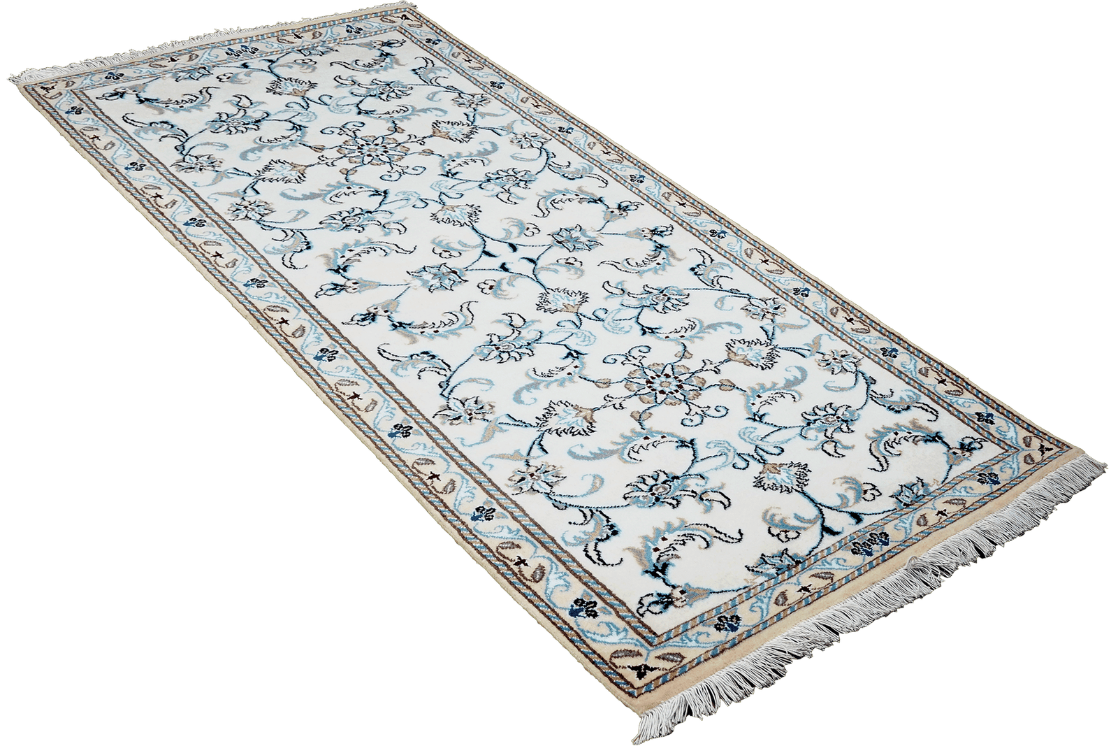 Nain 12La — Hand-knotted, 77x197 cm, Beige, 100% Virgin Wool | View 4