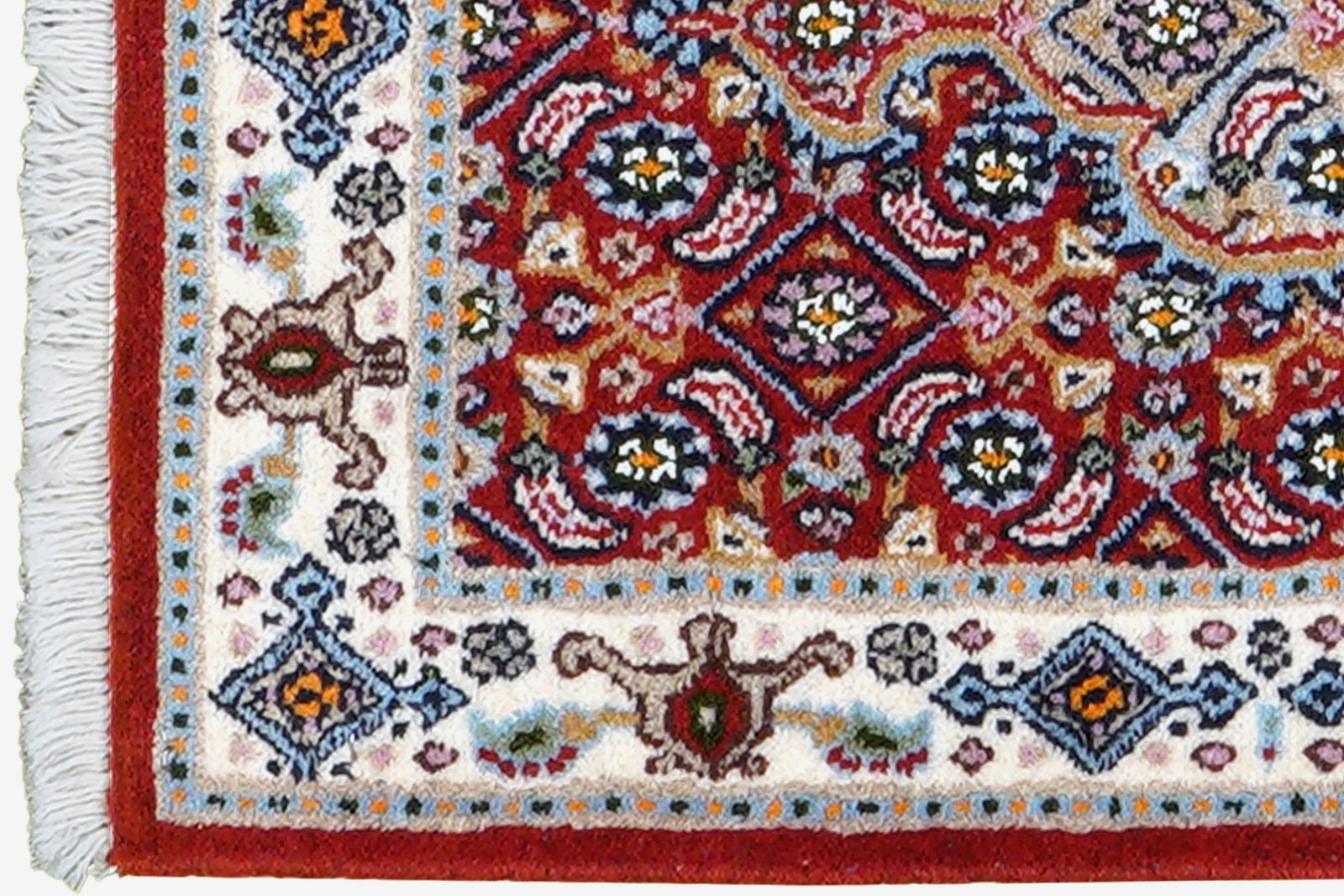 Moud Mahi — Hand-knotted, 41x58 cm, Red, 100% Virgin Wool | View 3