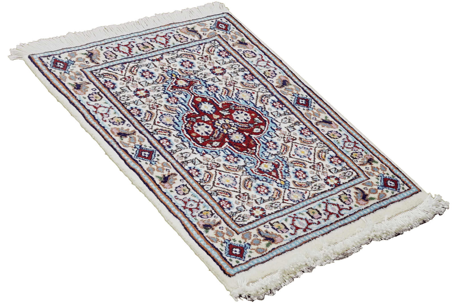 Moud Mahi — Hand-knotted, 39x56 cm, Beige, 100% Virgin Wool | View 4