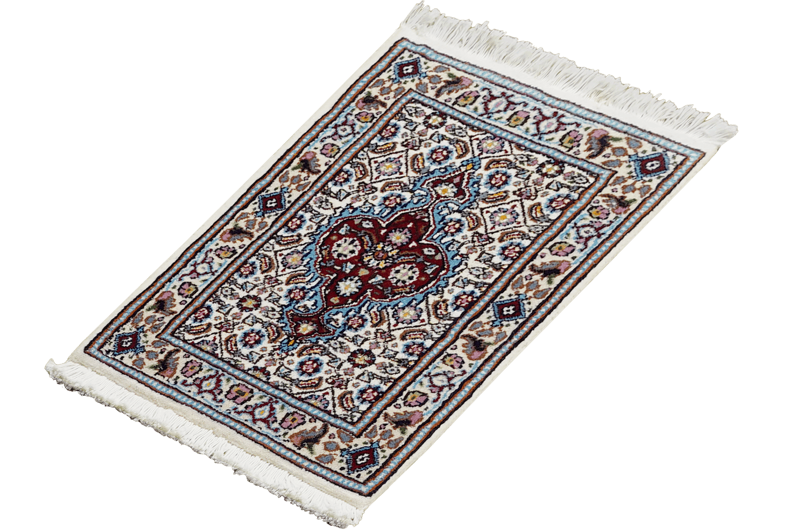 Moud Mahi — Hand-knotted, 39x56 cm, Beige, 100% Virgin Wool | View 5