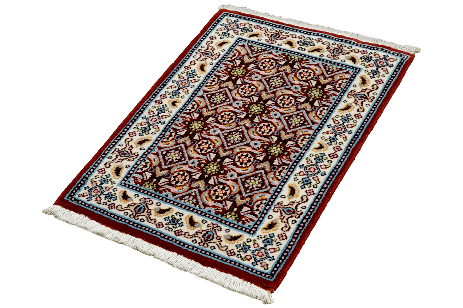 Moud Mahi — Hand-knotted, 39x65 cm, Red, 100% Virgin Wool | View 5