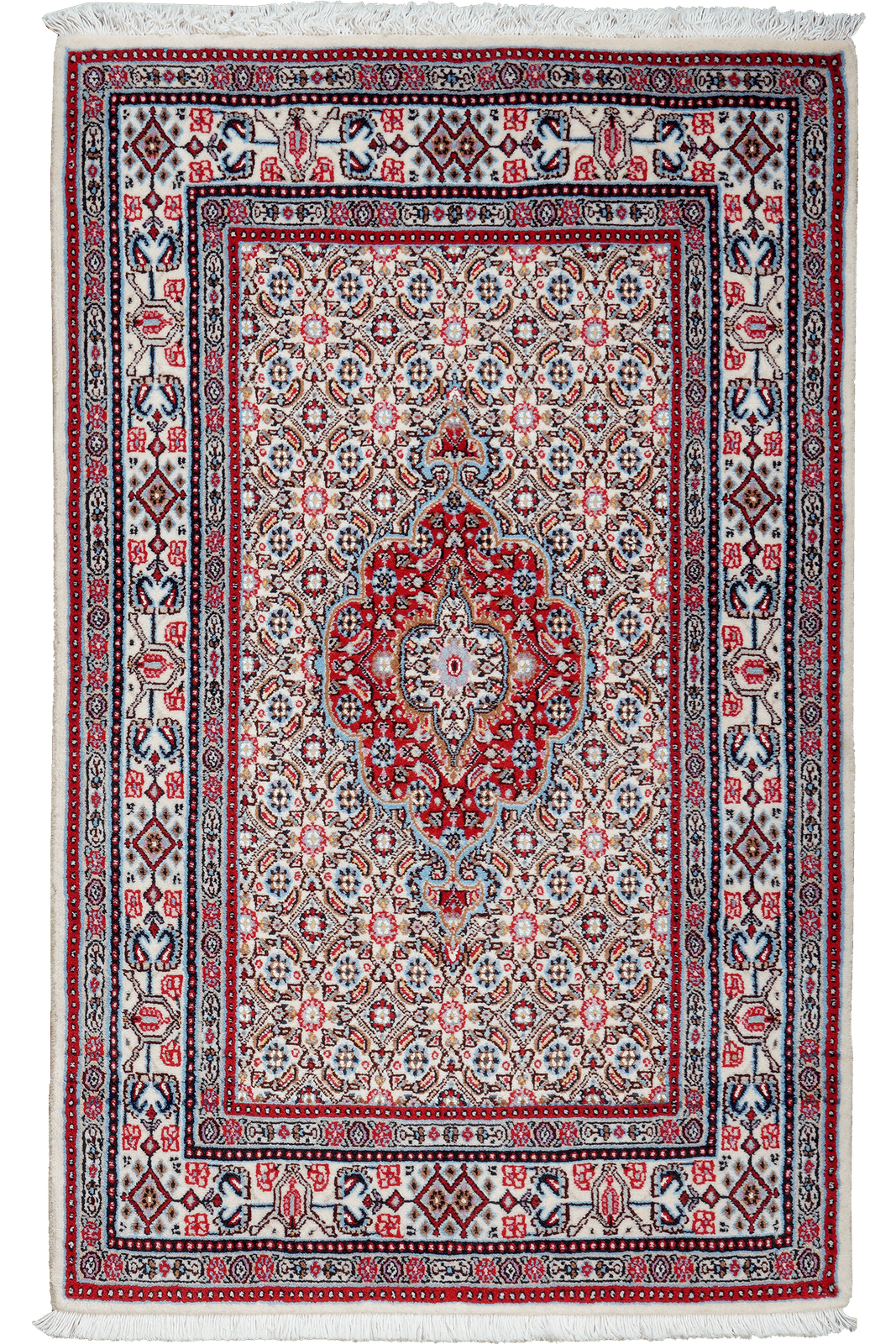 Moud Mahi — Hand-knotted, 77x123 cm, Beige, 100% Virgin Wool | Main view