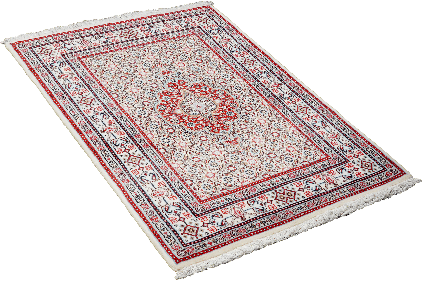 Moud Mahi — Hand-knotted, 77x123 cm, Beige, 100% Virgin Wool | View 4