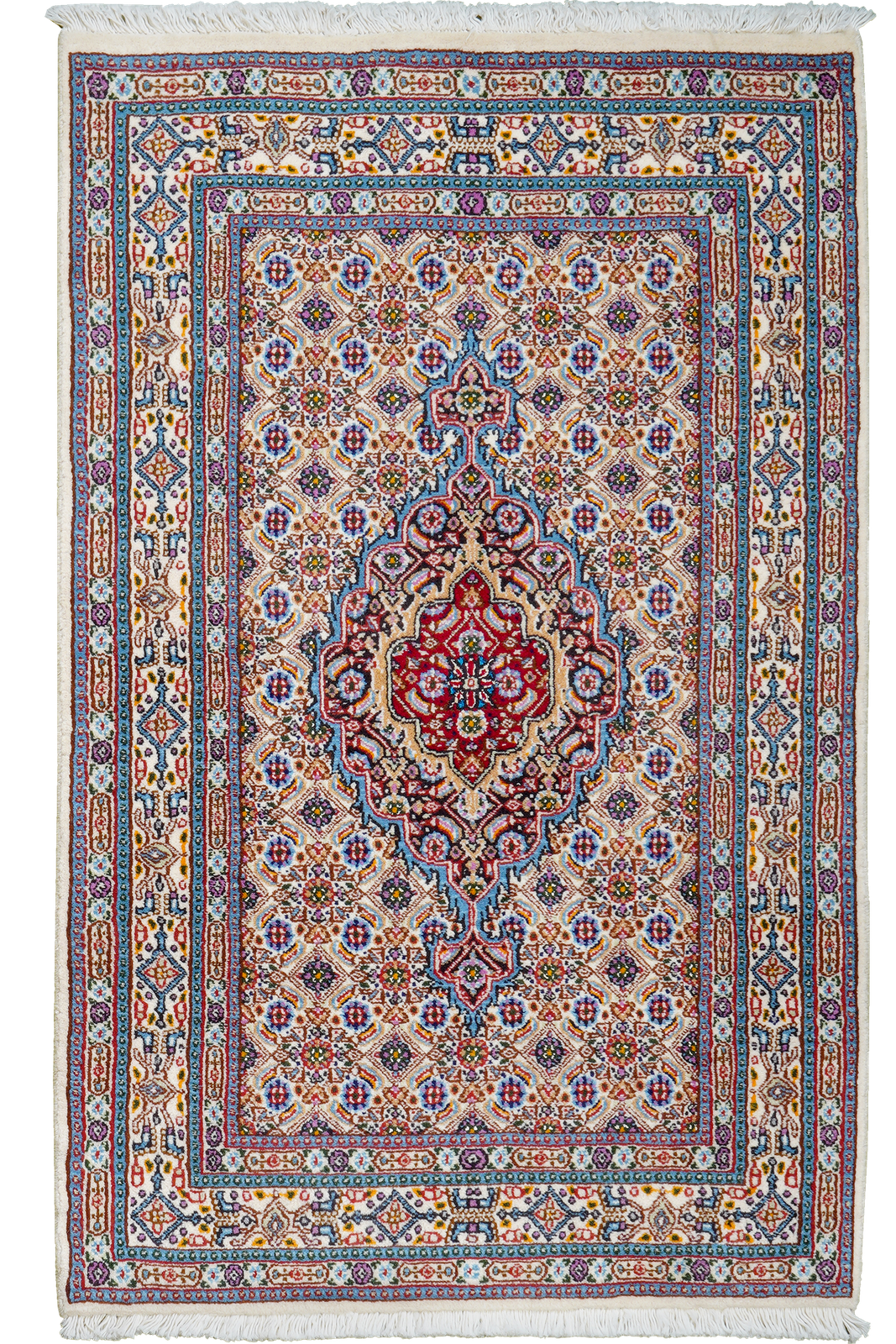 Moud Mahi — Hand-knotted, 76x118 cm, Beige, 100% Virgin Wool | Main view