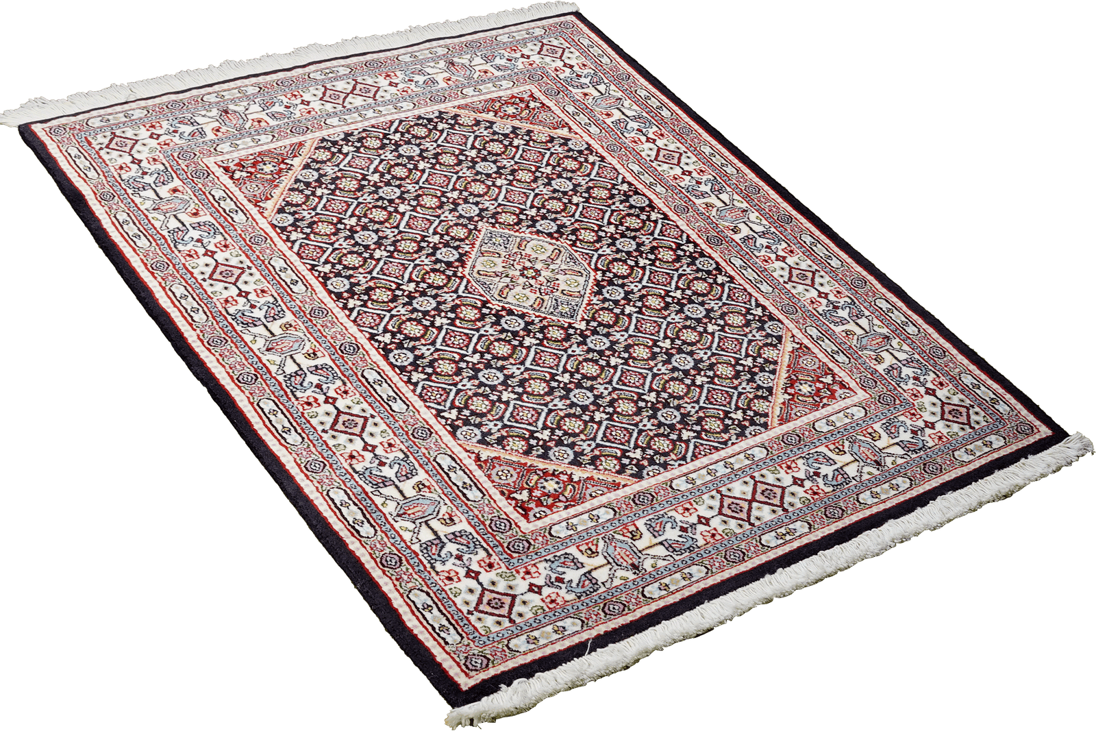 Moud Mahi — Hand-knotted, 77x112 cm, Blue, 100% Virgin Wool | View 4