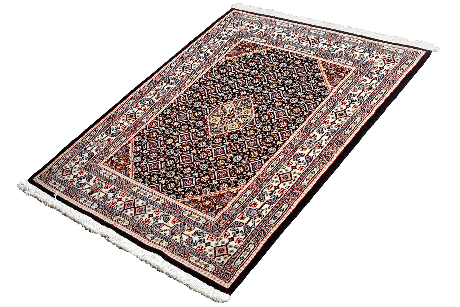 Moud Mahi — Hand-knotted, 77x112 cm, Blue, 100% Virgin Wool | View 5