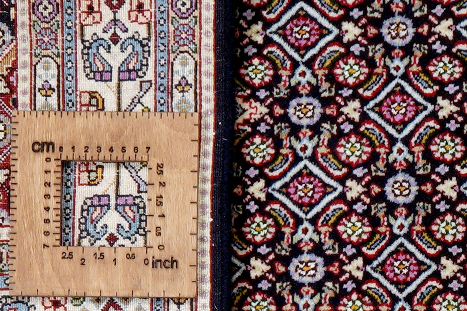 Moud Mahi — Hand-knotted, 77x112 cm, Blue, 100% Virgin Wool | View 8