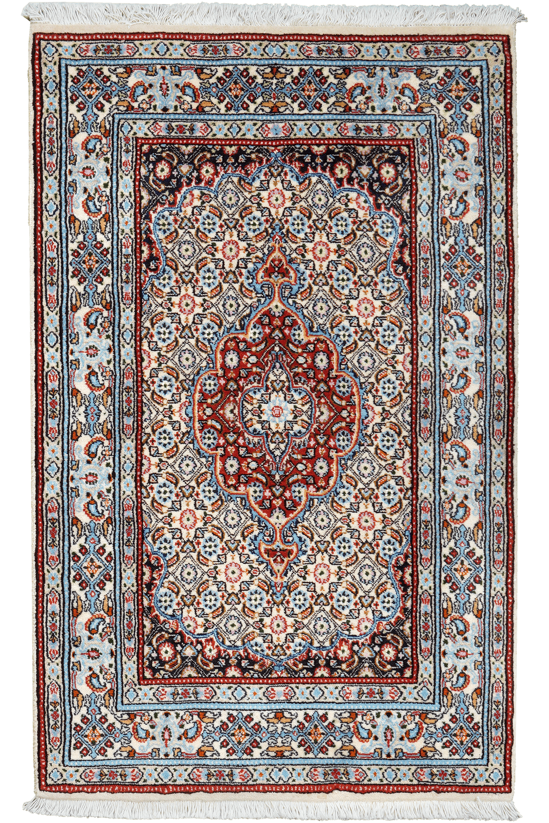 Moud Mahi — Hand-knotted, 78x126 cm, Beige, 100% Virgin Wool | Main view