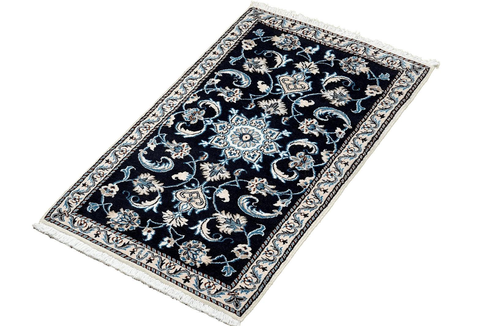 Nain 12La — Hand-knotted, 68x135 cm, Blue, 100% Virgin Wool | View 5