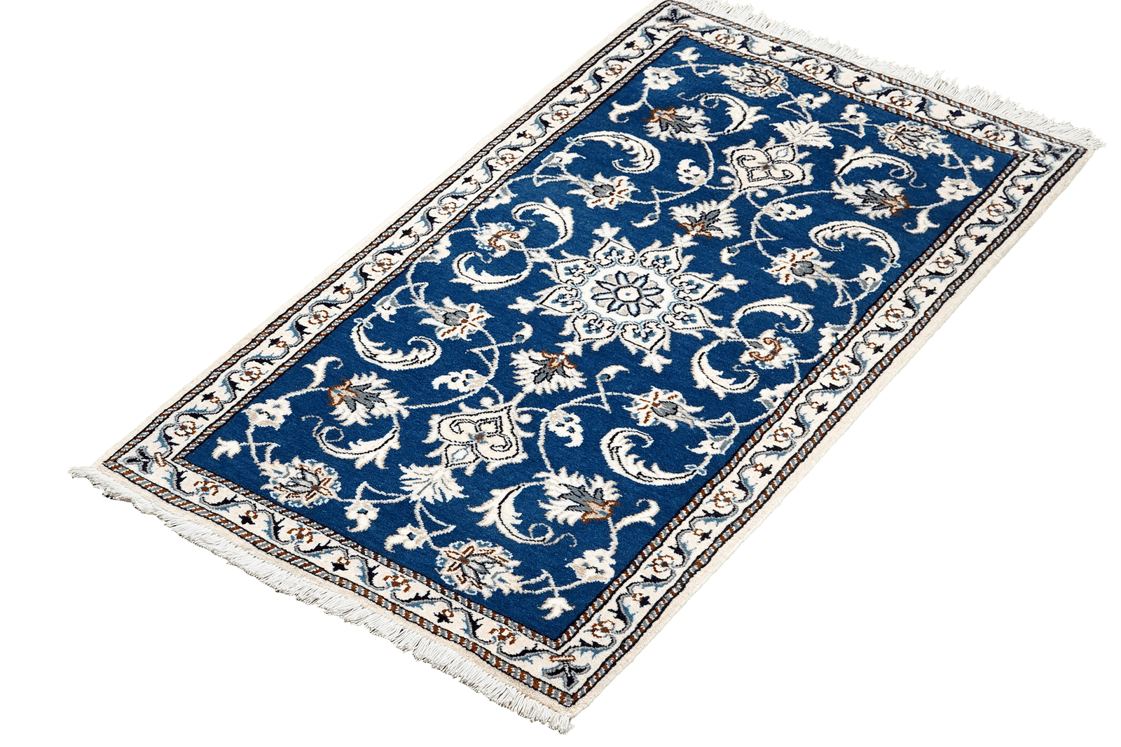 Nain 12La — Hand-knotted, 72x136 cm, Blue, 100% Virgin Wool | View 5