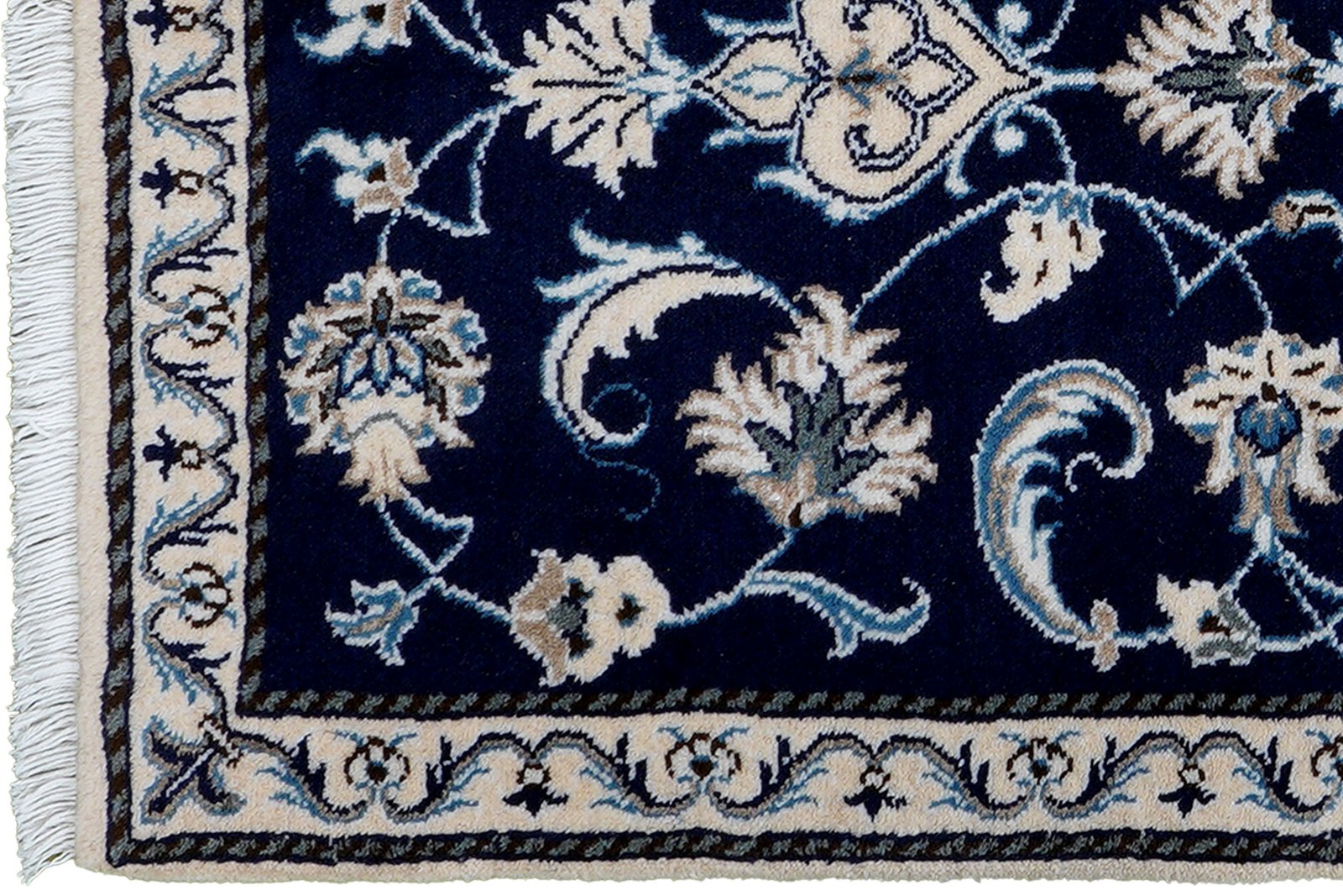 Nain 12La — Hand-knotted, 66x132 cm, Blue, 100% Virgin Wool | View 3
