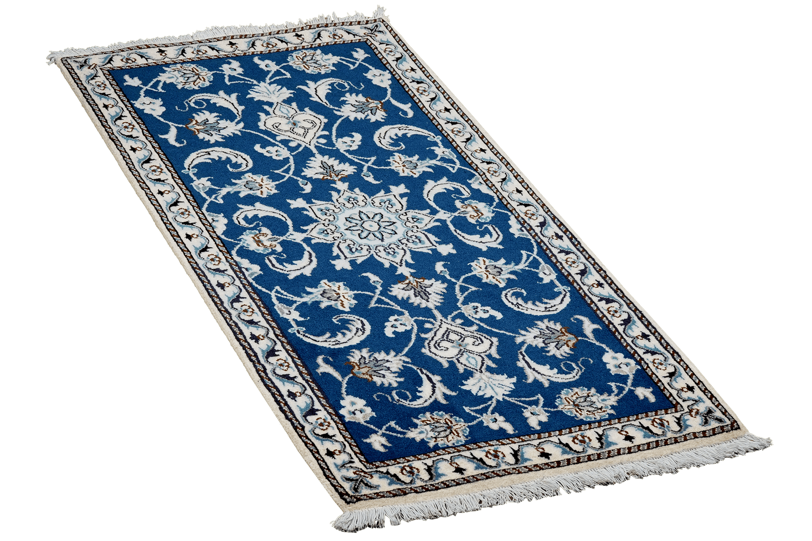 Nain 12La — Hand-knotted, 71x139 cm, Blue, 100% Virgin Wool | View 4