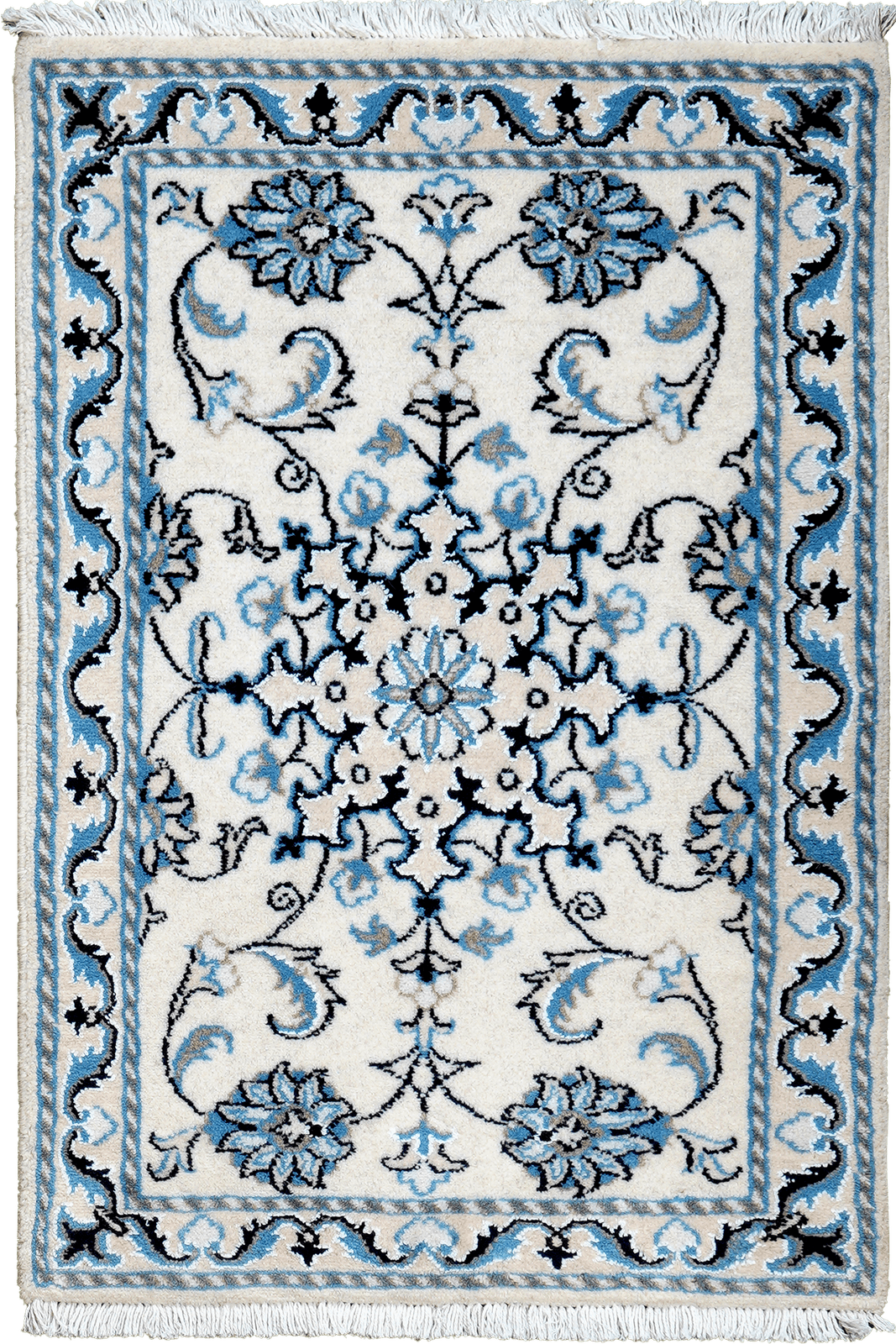 Nain 12La — Hand-knotted, 57x85 cm, Beige, 100% Virgin Wool | Main view
