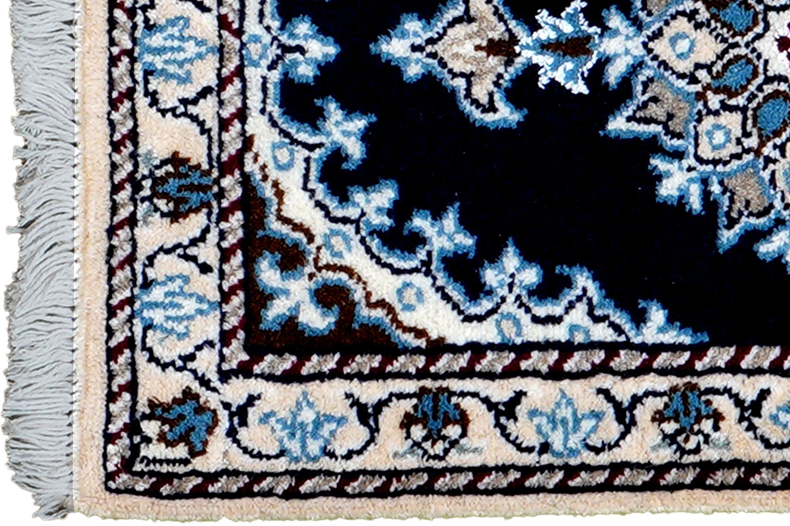 Nain 12La — Hand-knotted, 40x61 cm, Blue, 100% Virgin Wool | View 3
